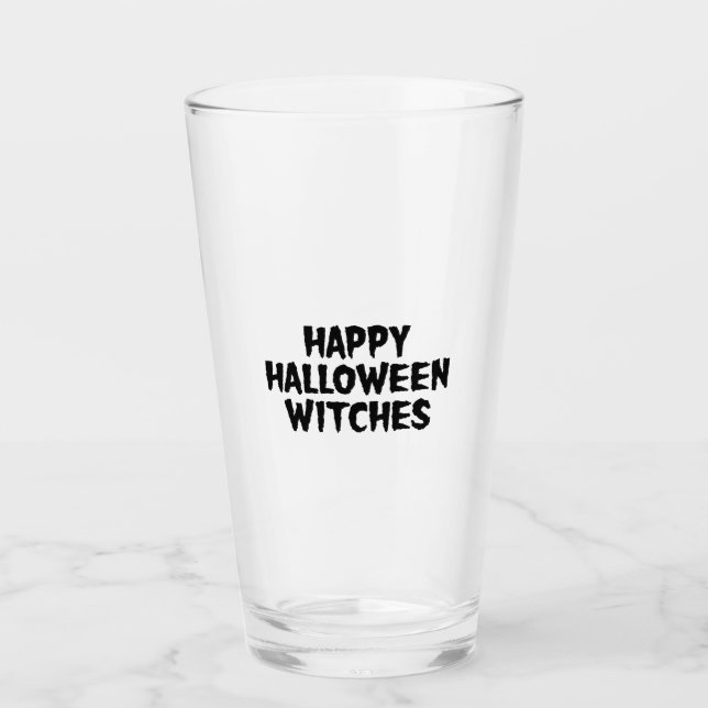 Happy Halloween Witches Glass (Front)
