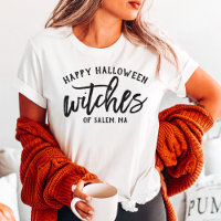 Happy Halloween Witches Modern Black Script Womens