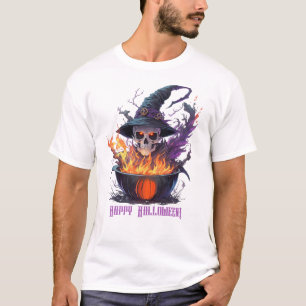 Happy Halloween! Witches Skull T-Shirt