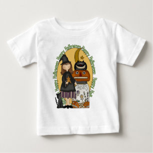 Happy Halloween Witches Treats Long Sleeve Baby T-Shirt