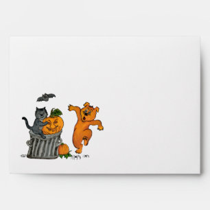 Happy Halloween with Cat Bat Dog and Spider Envelope