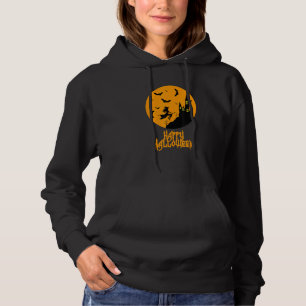 Happy Halloween With Flying Witch And Bats Hoodie