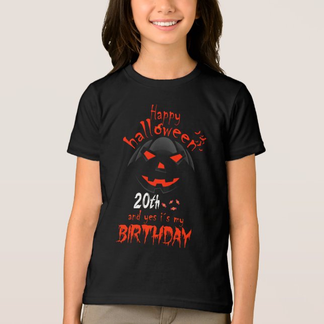Happy Halloween Yes It's My 20th Birthday  Tri-Blend Shirt (Front)