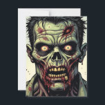 Happy Halloween | Zombie Themed Postcard<br><div class="desc">Say Happy Halloween with this zombie themed postcard. Step into a world of vibrant horror with this Halloween postcard featuring a zombie theme in comic book pop art style. Perfect for setting the tone of your spooky Halloween.</div>