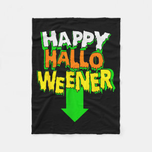 Happy Halloweener _ Funny Halloween  Fleece Blanket