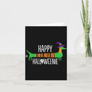 Happy Halloweenie Cute Viennese Dog Dachshund Card