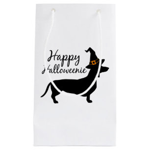 Happy Halloweenie Dachshund Dog Halloween Witch Wi Small Gift Bag