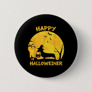 Happy Halloweiner Dachshund Wiener Funny Dog Lover 6 Cm Round Badge