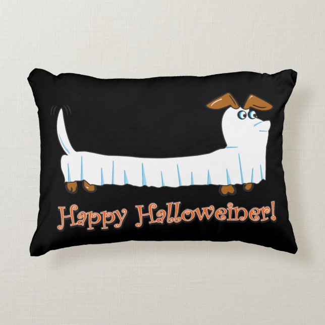 Happy-Halloweiner Decorative Cushion (Front)