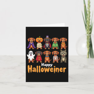 Happy Halloweiner Funny Halloween Dog Lovers Dog O Card