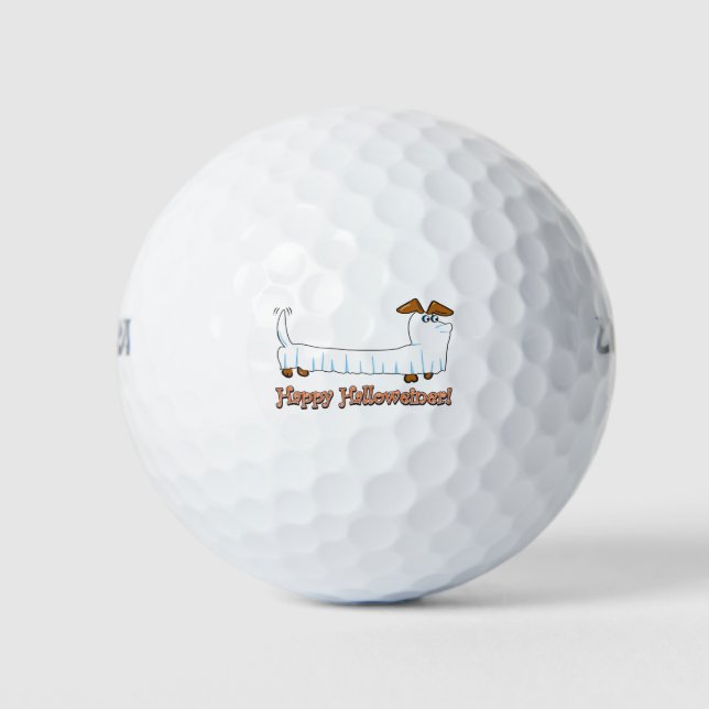 Happy-Halloweiner Golf Balls (Front)