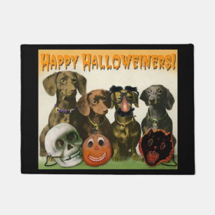 Happy Halloweiners Door Mat