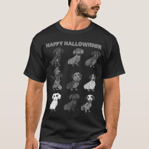 Happy Hallowiener Halloween Daschund Weiner Dog T-Shirt