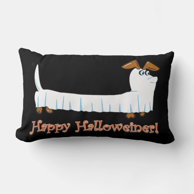 Happy Hallowiener Lumbar Cushion (Front)