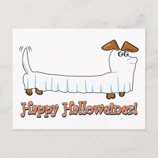 Happy Hallowiener Postcard (Front)