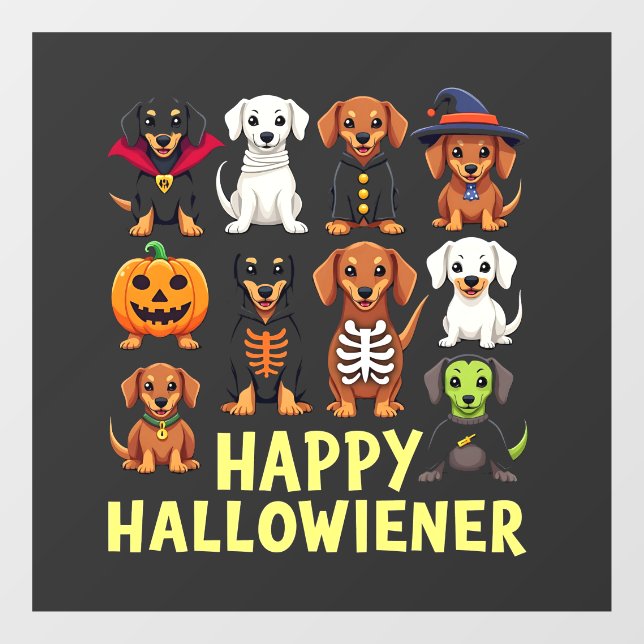 Happy Hallowiener Spooky Halloween Dog Weiner  (Sheet)