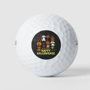 Happy Hallowiener Spooky Halloween Dog Weiner Golf Balls