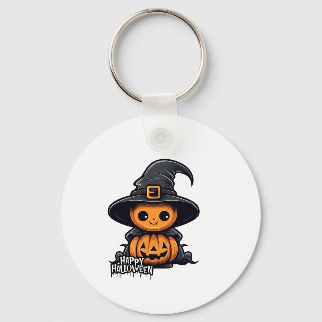 Happy hallowin key ring (Front)