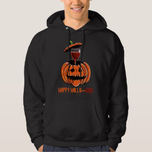 Happy Hallowine Drunk Pumpkin Hoodie