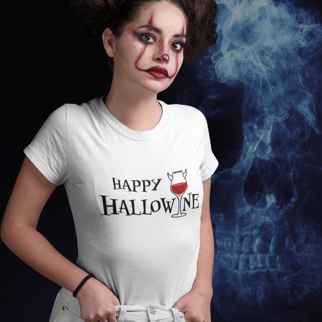 Happy Hallowine | Halloween Pun T-Shirt (Creator Uploaded)