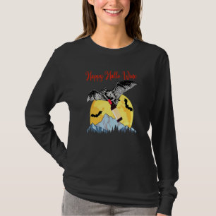 Happy Hallowine Wine Halloween Bat T-Shirt