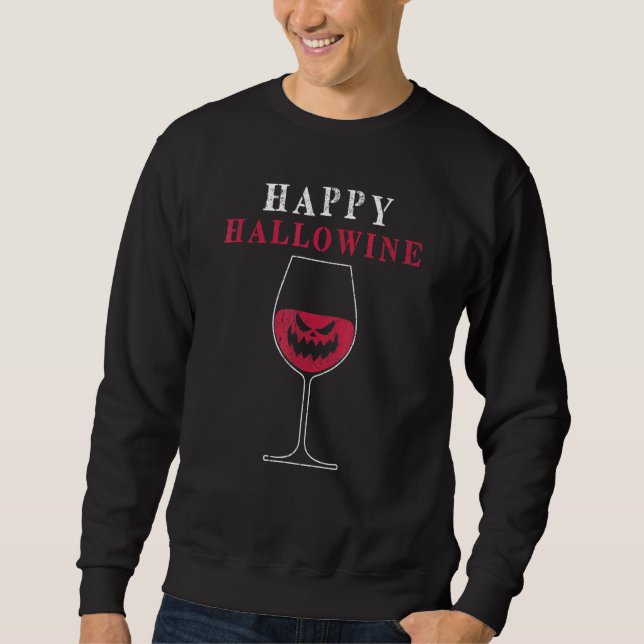 Happy Hallowine Wine Sweatshirt (Front)