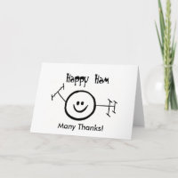 Happy Ham Thank You Card