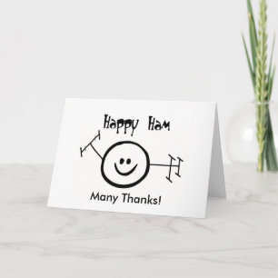 Happy Ham Thank You Card