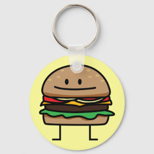 Happy Hamburger Key Ring