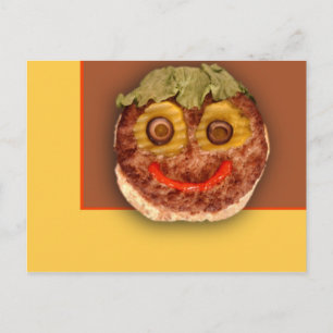 Happy Hamburger Postcard