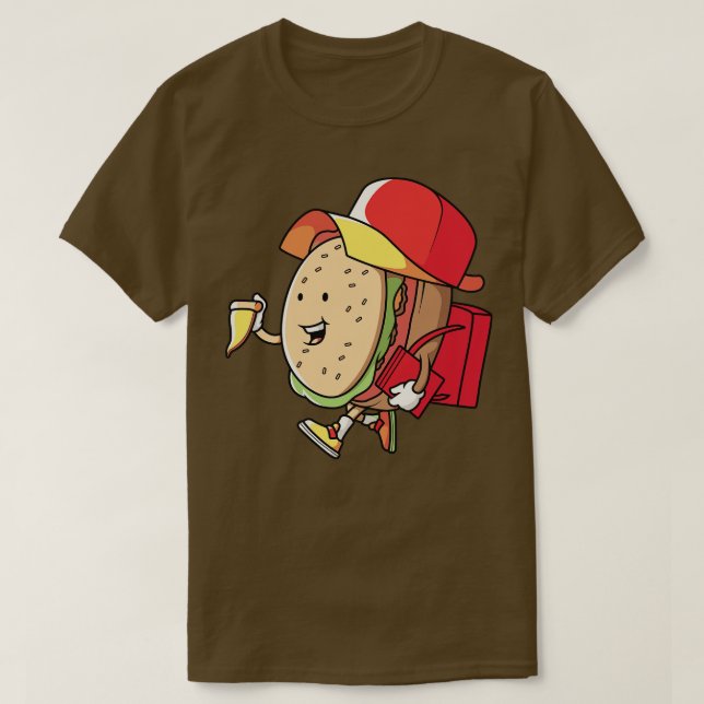 Happy Hamburger Schoolboy T-Shirt (Design Front)