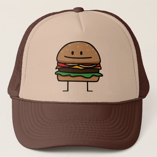 Happy Hamburger Trucker Hat (Front)