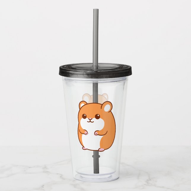 Happy Hamster Acrylic Tumbler (Front)