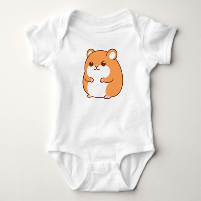 Happy Hamster Baby Bodysuit (Front)
