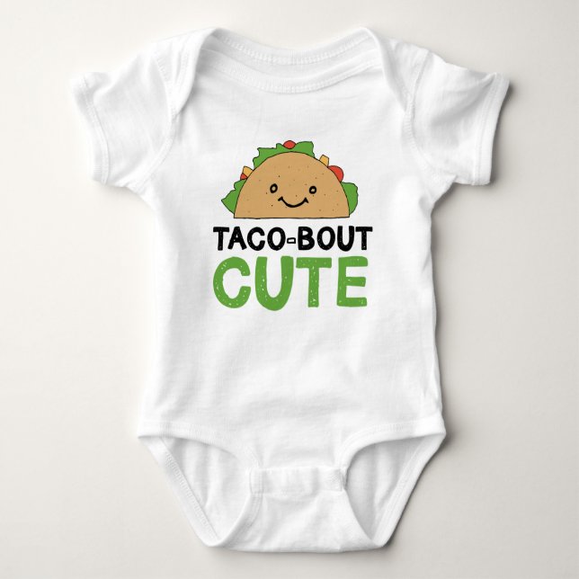Happy Hand Drawn Taco-bout Cute Taco Art Design  Baby Bodysuit (Front)