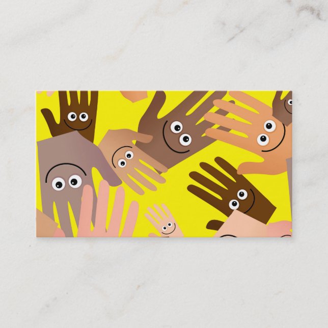 Happy Hands Wallpaper Business Card (Front)