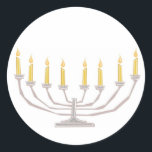 Happy Hannukah Menorah Candles Card Envelope Seals<br><div class="desc">Happy Hannukah Menorah Candles Card Envelope Seals</div>