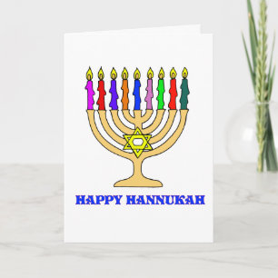 Happy Hannukah Menorah Card