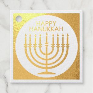 Happy Hannukah menorah Favour Tags