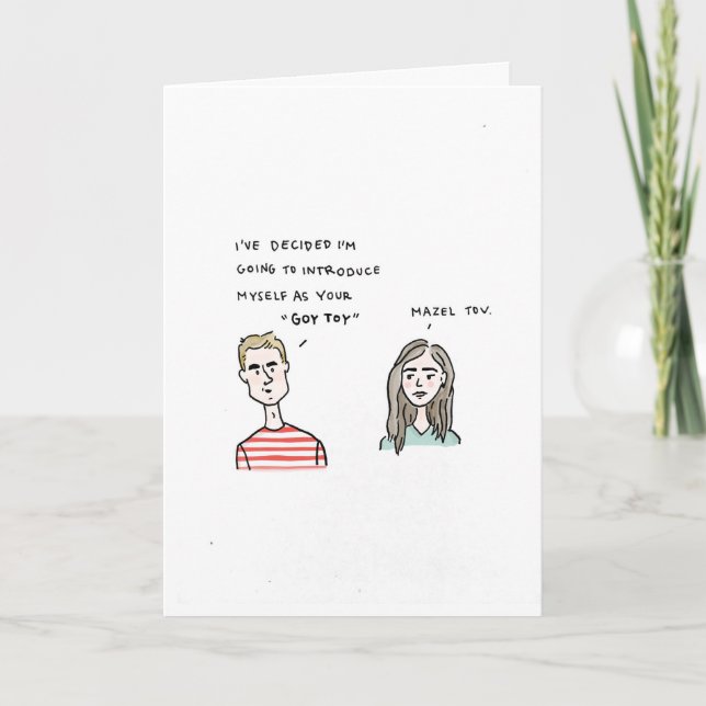 Happy Hannukah to You & Your Goy Toy Holiday Card (Front)