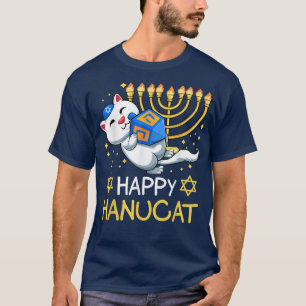 Happy Hanucat Ugly Hanukkah Jewish Chanukka Cute C T-Shirt
