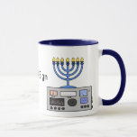 Happy Hanukah Ham Radio Mug<br><div class="desc">Here's a mug for Hams of the Jewish faith to use or give as a gift. You can customise this with a call sign also. And, if you do not want it to read "Happy Hanukah" you can change that or remove it. This design works on all the mug or...</div>