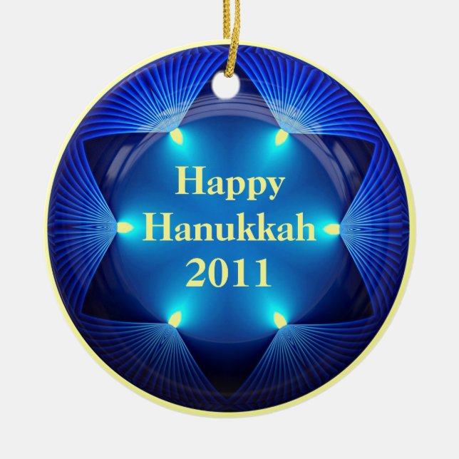 Happy Hanukkah 2011 Ornament (Front)