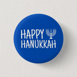 Happy Hanukkah 3 Cm Round Badge