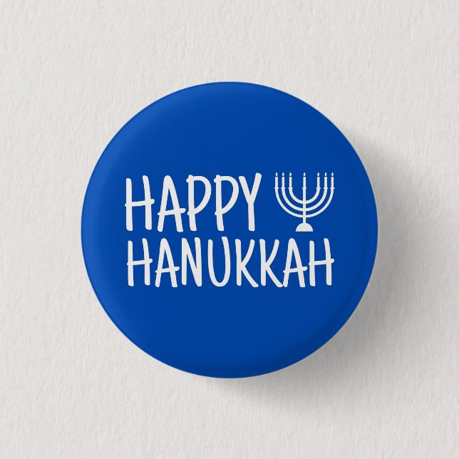 Happy Hanukkah 3 Cm Round Badge (Front)