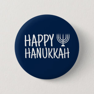 Happy Hanukkah 6 Cm Round Badge