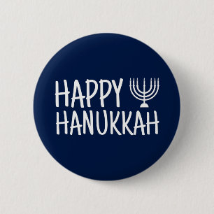Happy Hanukkah 6 Cm Round Badge