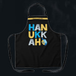 Happy Hanukkah Apron<br><div class="desc">Our Hanukkah Holiday Apron with a colourful dreidel is a great way to send your Hanukkah greetings to someone really special. Or brighten up your own Chanukah kitchen with this Modern Judaica Hanukkah design. Make it your own with space for your name or messagee. Enquiries: message us or email bestdressedbread@gmail.com...</div>