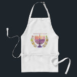 Happy Hanukkah Apron<br><div class="desc">This cute Hanukkah pattern is an eye-catcher! It's a fun and funky way to dress up decor,  gifts,  apparel,  and household items for the occasion. Check out my store for more pattern items and gift ideas,  or combine items to create an interesting gift package!</div>