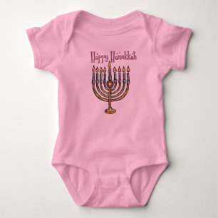Happy Hanukkah Baby Jersey Bodysuit